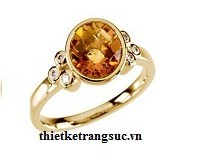 Nhẫn Nữ Đá Citrine