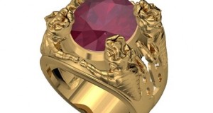 Nhẫn Tứ Hổ Đá Ruby