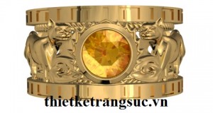 Nhẫn Tuổi Mão Đá Citrine