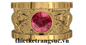 Nhẫn Tuổi Sửu Gắn Đá Ruby