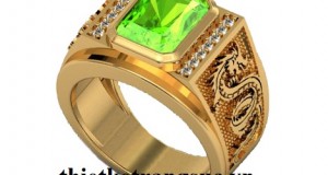 Nhẫn Nam Peridot Mệnh Hỏa, Mệnh Mộc