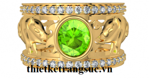 Nhẫn Tuổi Hợi Đá Peridot