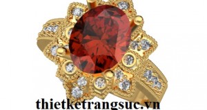 Trang Sức Đẹp Vàng Tây Đá Garnet