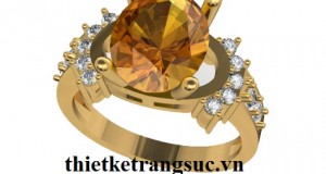 Nhẫn Nữ Đá Citrine Đẹp