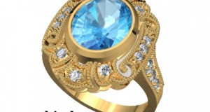 Nhẫn Nữ Đẹp Giá Rẻ Topaz Xanh