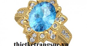 Thế Giới Nữ Trang Đá Quý Topaz Xanh