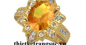 Thế Giới Trang Sức - Nhẫn Nữ Đẹp Đá Citrine