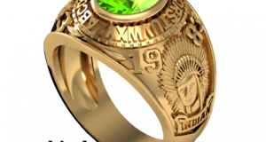 Nhẫn Kiểu Mỹ 18K Đá Peridot