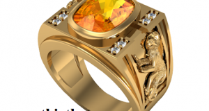 Nhẫn Tuổi Thân Đá Citrine Mệnh Kim