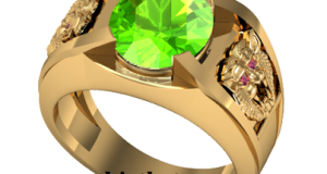 Nhẫn Nam Tuổi Cọp Mệnh Hỏa Đá Peridot