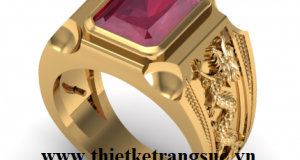 Nhẫn Nam Tuổi Giáp Thìn Mệnh Hỏa Đá Ruby