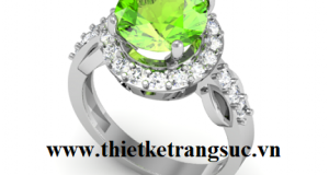 Nhẫn Nữ Đẹp Nhất Mặt Đá Xanh Lá Peridot