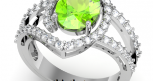 Nhẫn Nữ Gắn Đá Peridot Thời Trang