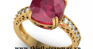 Nhẫn Nữ Ruby Đỏ Hợp Mệnh Thổ Hỏa