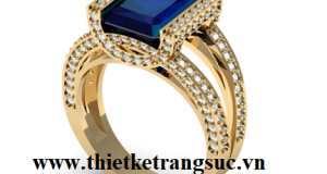 Nhẫn Nữ Sapphire Xanh Bích