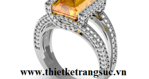 Nhẫn Nữ Thời Trang Thanh Lịch Gắn Đá Citrine