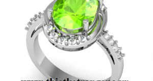 Nhẫn Nữ Trẻ Trung Gắn Đá Peridot