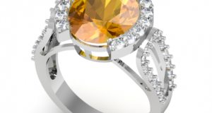 Nhẫn Nữ Vàng 10K Đẹp Đá Citrine