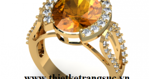 Nhẫn Nữ Vàng Tây Đá Citrine