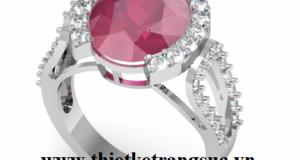 Nhẫn Nữ Vàng Trang Đẹp Đá Ruby