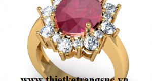 Nhẫn Thời Trang Nữ Mặt Đá Ruby