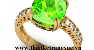 Nhẫn Vàng 18K Trang Sức Nữ Đẹp Đá Peridot Tại Thế Giới Trang Sức