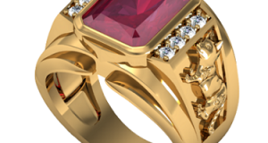 Nhẫn Tuổi Mão Cho Nam Đá Ruby Vàng 18K